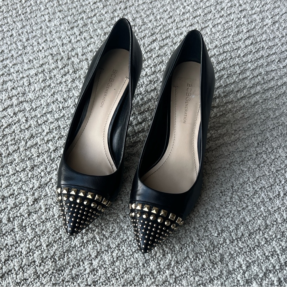 BCBGeneration Black Studded Heels